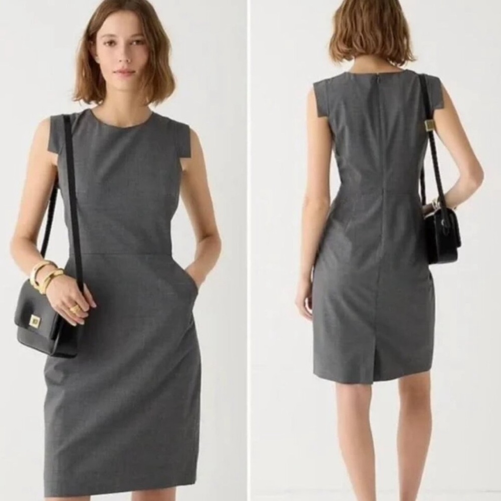 J. Crew Resume Sheath Dress Tollegno 1900 - Italian Stretch Wool